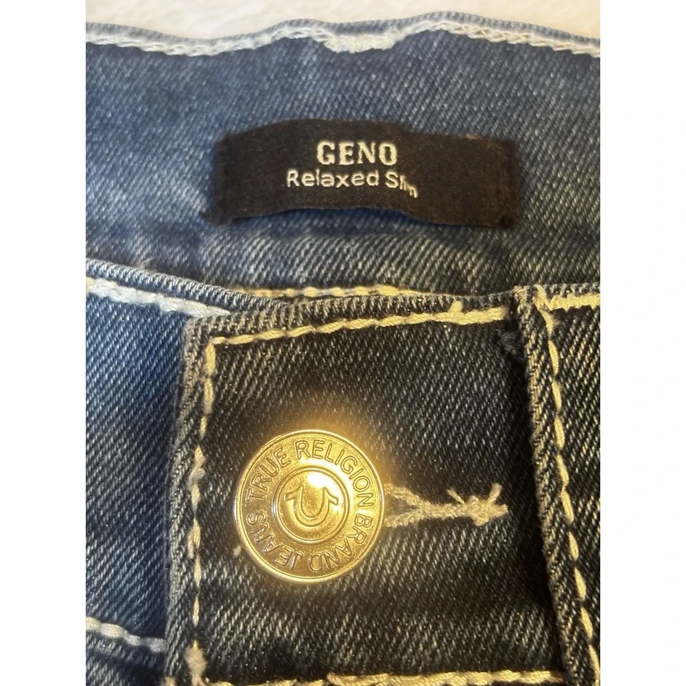 NWT‎ True Religion Geno Relaxed Slim Fit  Denim Jeans 32x29 Men's Blue